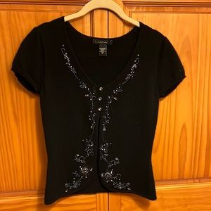 Laundry by Skelli Segal, black cashmere sweater, Size M